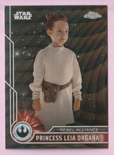 2023 Topps Chrome Star Wars Black Wave Parallel Card 17 Princess Leia Organa D