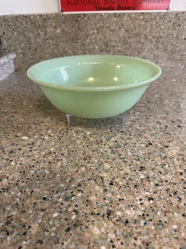 Fire King Jadeite Jane Ray 8.25" Vegetable Bowl Beautiful!