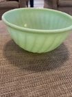 Fire King Oven Ware Jadeite Green Milk Glass 7"  Mixing Bowl vintage