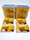 VINTAGE MATCHBOX LESNEY No.18d CATERPILLAR BULLDOZER x4 IN ORIGINAL BOXES 1964