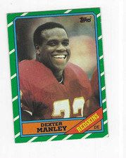 1986 TOPPS DEXTER MANLEY #180 WASHINGTON REDSKINS