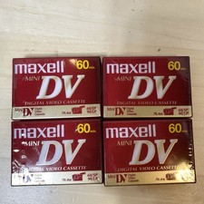 Lot Of 4 Maxell Mini DVD Digital Video Cassette Tapes 60 Min S/p 90Min LP