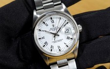 ROLEX 34 mm Oyster Perpetual Date Ref. 15200 SAPHIRGLAS Quick Set 2004 ETUI