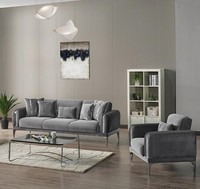 Wohnzimmer Set Sitzgruppe Sofa 3 Sitzer Dreisitzer Sessel LuxuriöSe Polster