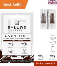 Eylure Pro Dylash No Mix Dye Kit - Dark Brown Lash Tint for Effortless Beauty