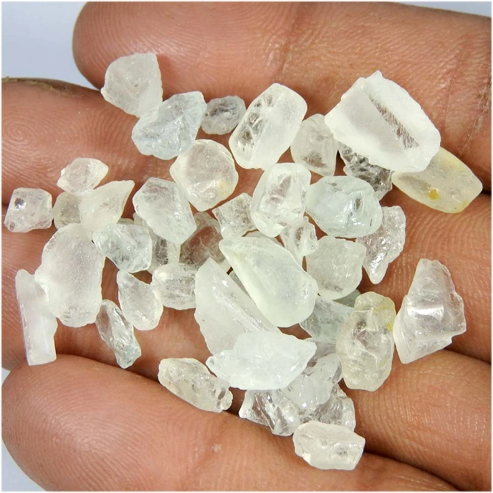 Piedra preciosa cabujón áspera faceta topacio blanco 100 % natural 67,65 cts. lote Foto 2 de 3