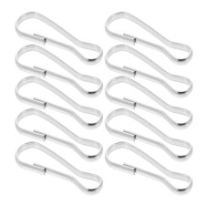 10 Pcs Stainless Steel Spring Hook Clasps Lanyard Clips Flag Hooks for Pole