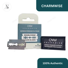 Charmwise Double Edge Razor Blades (10pcs) with Blade Bank.