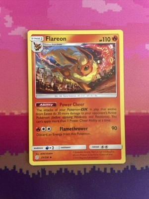 Pokemon Karte Flareon Kosmische Finsternis Uncommon 25/236 Near Mint