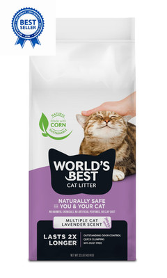 WORLD'S BEST CAT LITTER Multiple Cat Lavender Scented 32-Pound, Purple
