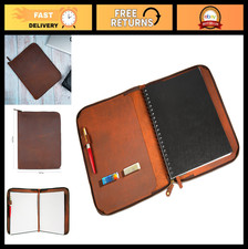 Heavy Duty Leather Journal Cover 8.5x11, Refillable Cahier XXL, Handmade Zippere