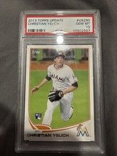 2013 Topps Update Christian Yelich Rookie RC Card #US290 - PSA 10 GEM MINT. rookie card picture
