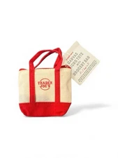 Rare! Trader Joe's Micro Tote Bag Red Grocery Bag Limited Edition 