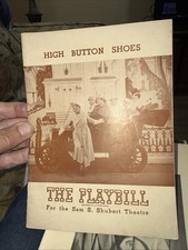 The Playbill High Button Shoes Shubert Theater October 1947 Premier Bagged