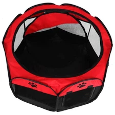 Pet Cat Dog Portable Foldable Cage Exercise & Play Tent Mesh Cover Indoor/Out...