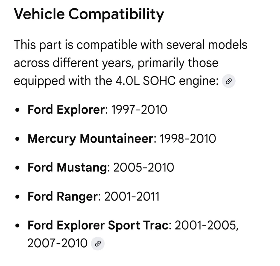 Junta de culata derecha de motor Ford 7L5Z6051A Ford Mercury 4,0 L 97-11 nueva OEM Foto 4 de 4