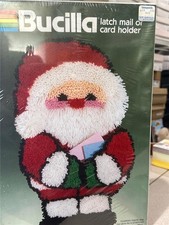 Bucilla Latch Hook Kit Santa Card Holder 14"x23" Machine Washable NEW