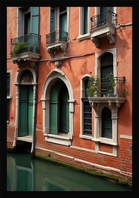 Epische Kanäle Venedig Gerahmtes Wandbild Poster Leinwanddruck Bild