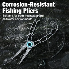 FLISSA 7.5 Inch Lightweight Fishing Pliers Tungsten Carbide Line Cutters for Men