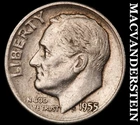 1955-D Roosevelt Dime- Silver- Scarce Better Date No Reserve #J6707
