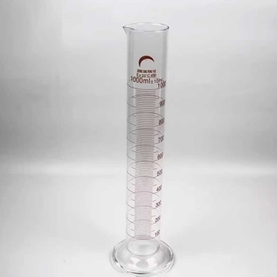 1000ml Transparent Graduated Measuring Cylinder Chemistry Laboratory Glassware