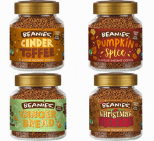 Image of Beanies Instant Coffee Winter Variety-Pumpkin, Cinder, Gingerbread, Xmas Pudding