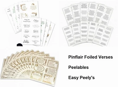 KANBAN & SPLASH CRAFTS & PINFLAIR Easy Peely Peelables & Pinflair Transparent CHRISTMAS Verses Poetry Stickers