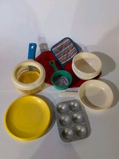 vintage toy kitchen set FISCHER PRICE/LITTLE TIKES LOT 1980'S