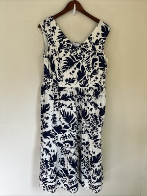 Magaschoni 12 Bold Shadow Fauna Print Linen Blend Midi Dress Romantic Resort