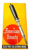 1950 American Beauty Electric Soldering Irons Brochure Chicago Vintage Ad