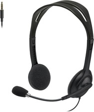 Logitech H111 Wired Headset, Stereo Headphones with Noise-Cancelling Microphone,