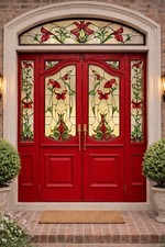 Bespoke Victorian Stained Glass Doors Side Panels Made To Order 250 Deposit