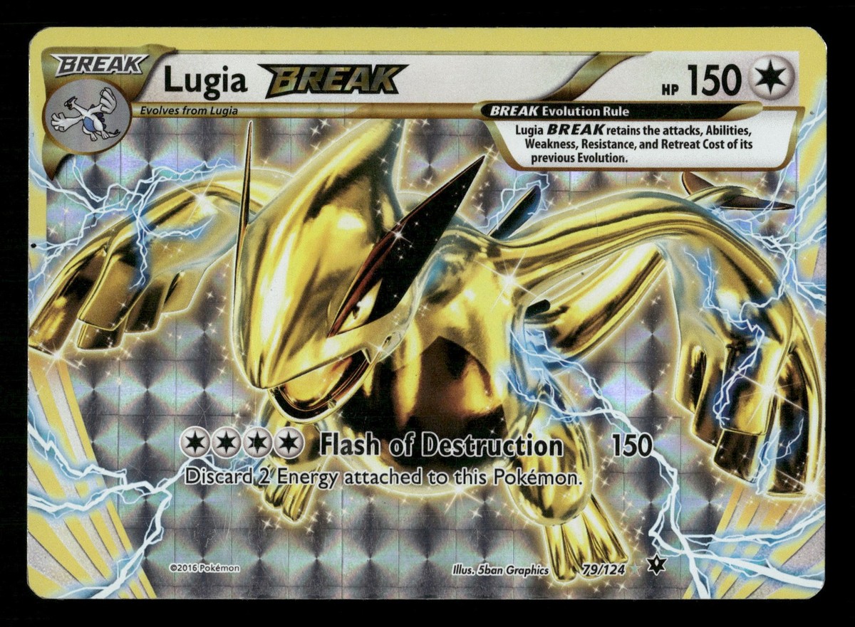 Pokemon Lugia BREAK Rare BREAK XY - Fates Collide 79/124 NM Holo