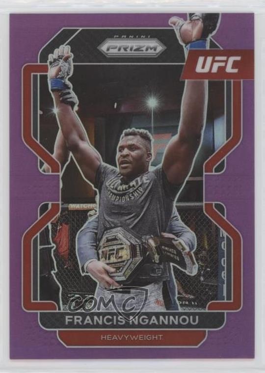 2022 Panini Prizm UFC Purple Prizm 44/149 Francis Ngannou #153 0b11