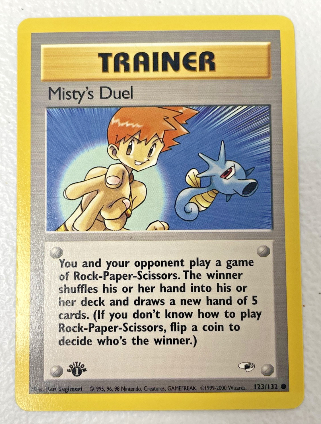 Misty’s Duel 123/132 - 1st Edition Gym Heroes Pokemon Card