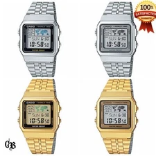 Casio  A500WA-1/7 A500WGA-1/7/9 Digital watch Silver/Gold Tone Stainless Steel
