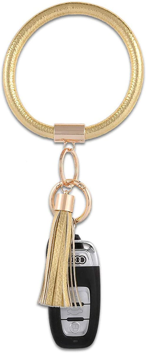 Key Chains For Women Leather Bangle Keychain Bracelet, Key Saver