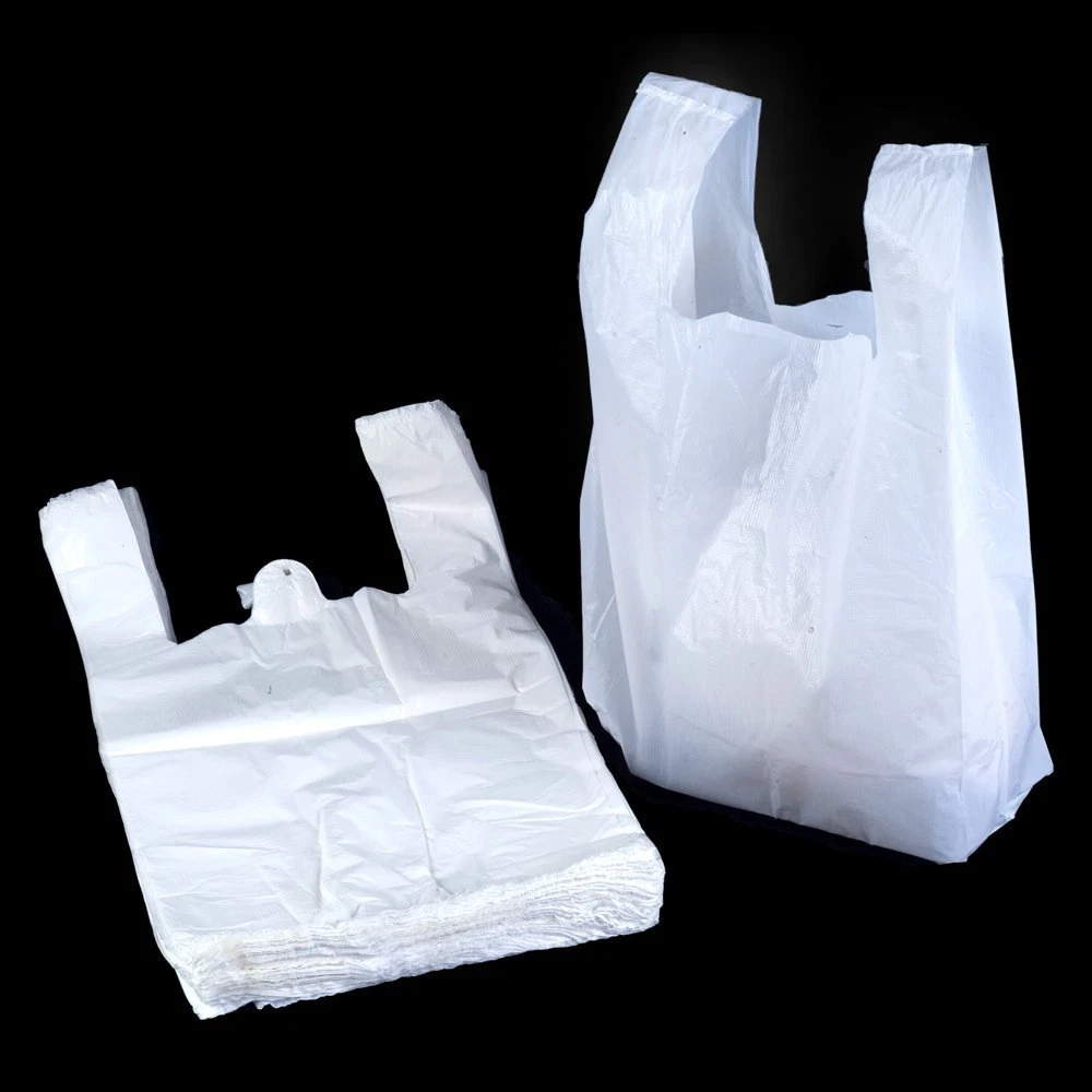Plastic vest cheap carrier bags