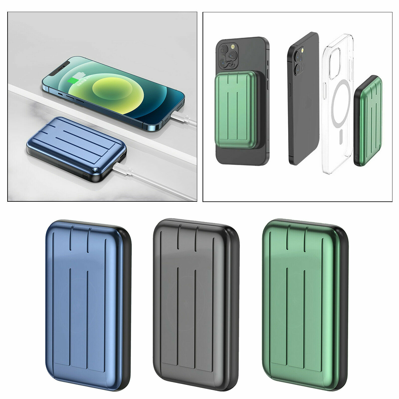 Magnetic Portable Power Bank For iPhone 12 , 13 USB-C super fast charger slim-image