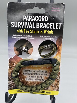 DP DESIGN® BRACCIALE BRACCIALETTO PARACORD 3in1 MILITARE FUOCO - Foto 7