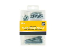 250 Pieces Flat Head Nails DIY Steel Assorted Wood Carpentry Durable Pins