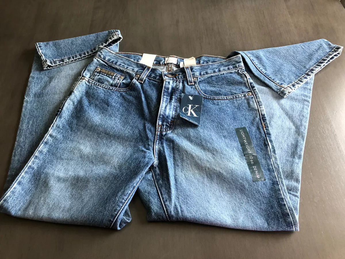 Vtg calvin klein women sz 6 blue lightweight 12oz denim sandblast boot cut jeans
