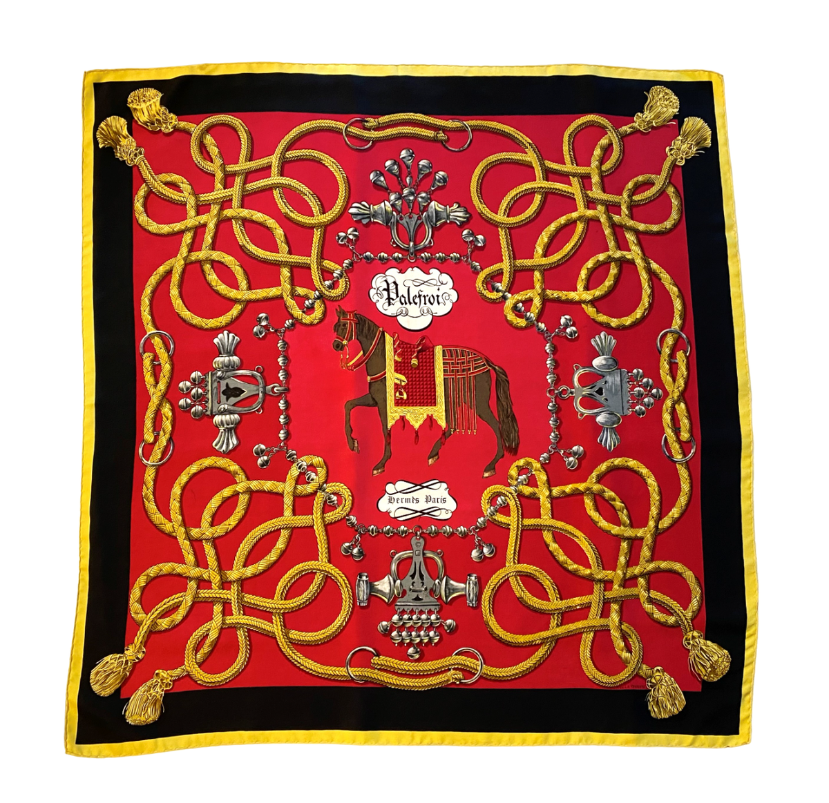 HERMES CARRE 90 CM SQUARE SCARF PALEFROI Francoise de la Perriere