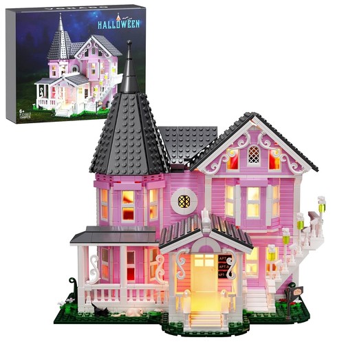 Coralines Building Block Set Pink Palace Apartment Movie 1349 PCS Christmas Gift