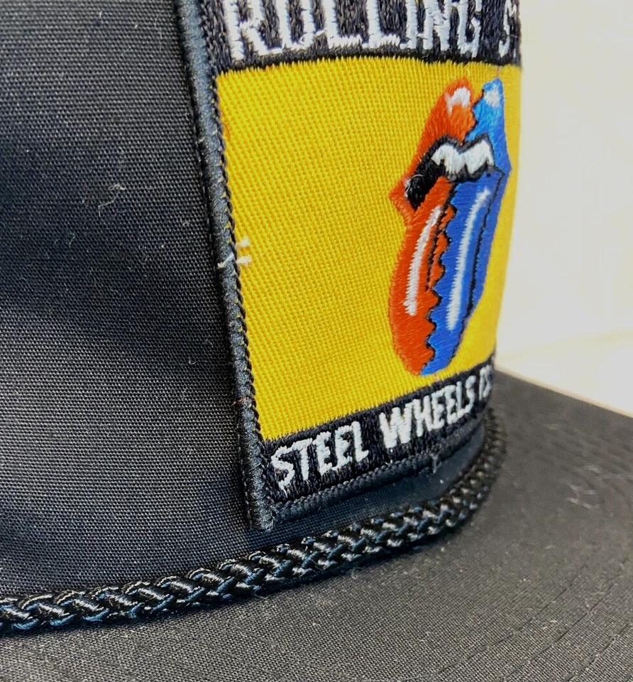 Vintage ROLLING STONES 1989 Steel Wheels Tour Band Snapback Hat - Image 3 of 4