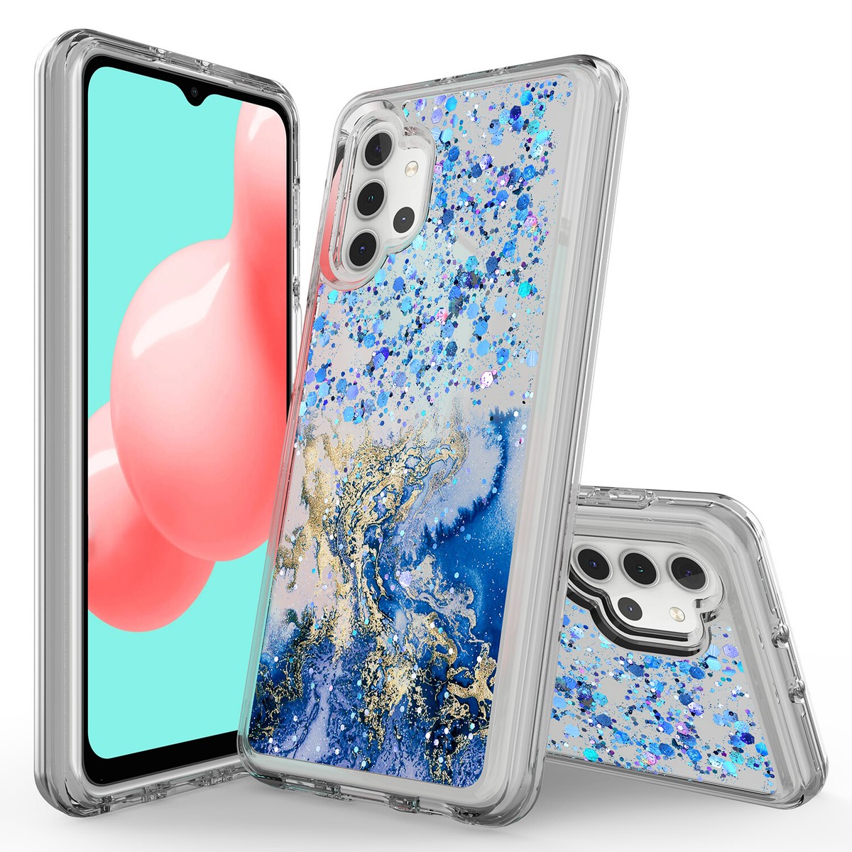 For Samsung Galaxy A32 5G Two-Layer Shinning Glitter Sparkle