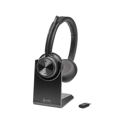 POLY SAVI 7320 UC STEREO DECT HEADSET 8L545AA#ABB kabellos schwarz On-Ear
