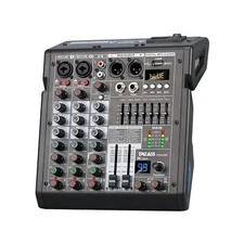 Audio Mixer, 4 Channel Sound Board Mixing Console with 99-Bit DSP, 7-Band Eq ...