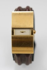 DKNY Herren Armbanduhr Gold Edelstahl Wr Braunes Leder Batterie Beige Quarz