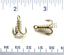 50 Gerry's Tackle 2X Strength Bronze Dough Bait Treble Fish Hooks Size 10